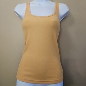 Old Navy First Layer Women's Size XS Light Orange Ribbed Tank Top Cotton Blend